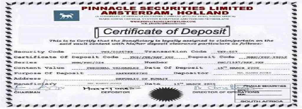 Certificate of deposit là gì