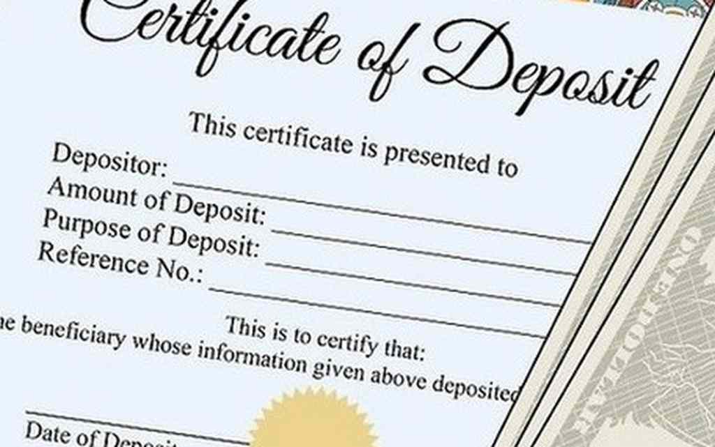 Certificate of deposit