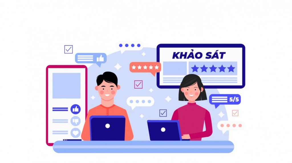 Trả lời khảo sát phù hợp với học sinh, sinh viên.