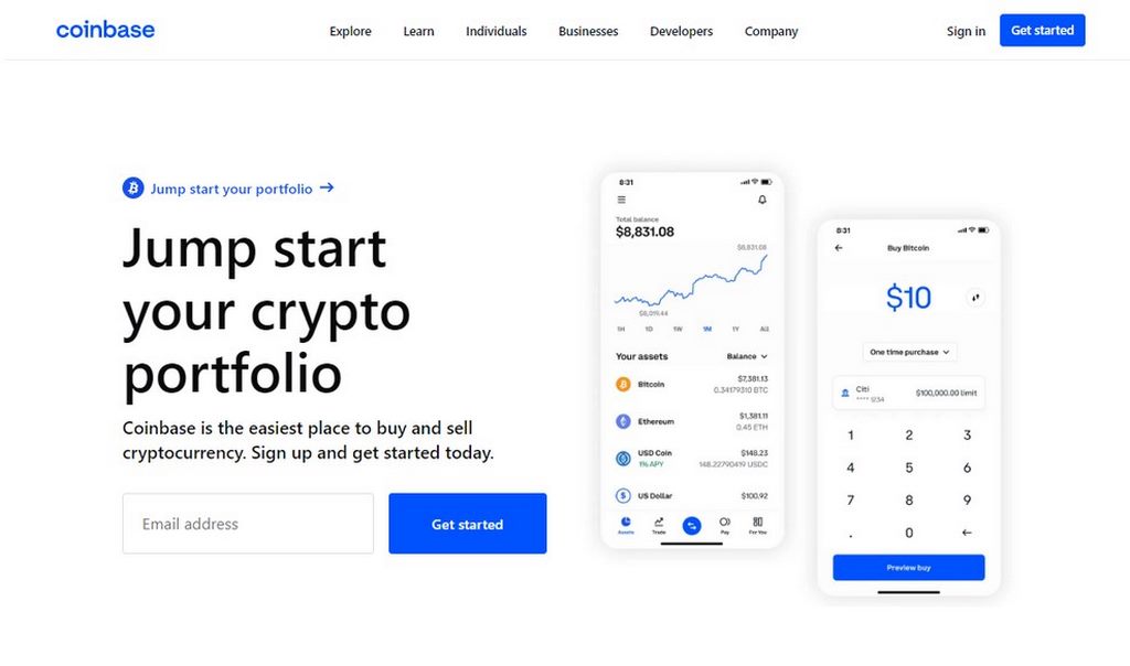 Coinbase là ví được nhiều NĐT sử dụng